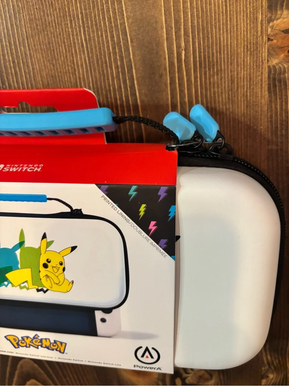 Nintendo Switch Pokemon Pikachu Rainbow Carrying Case - White